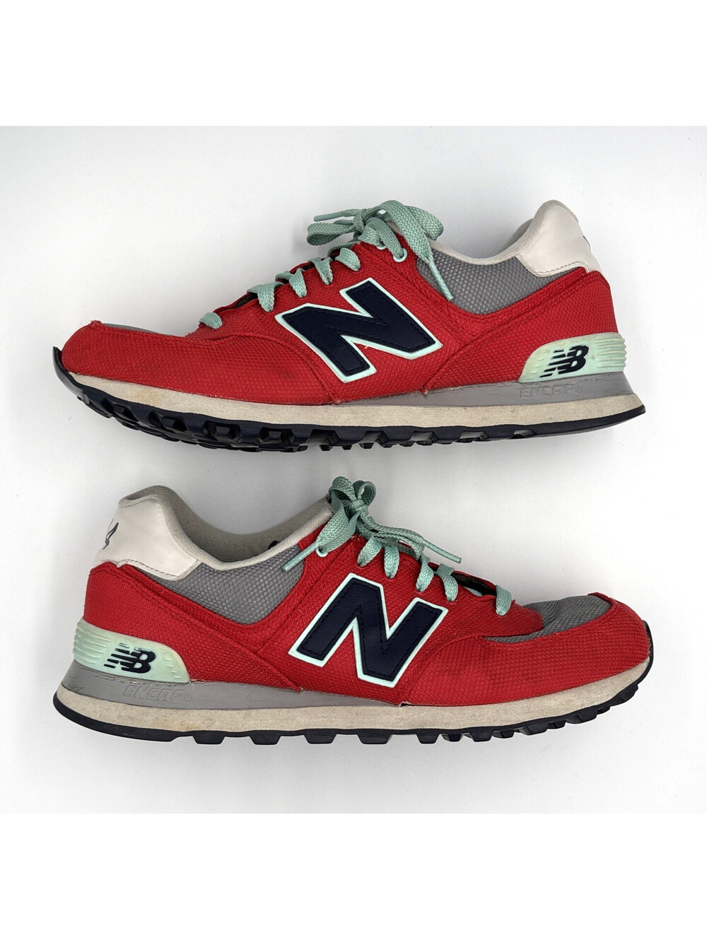 New Balance 574 Red Sneakers WL574WHA Women's Size 10 Y2K Retro